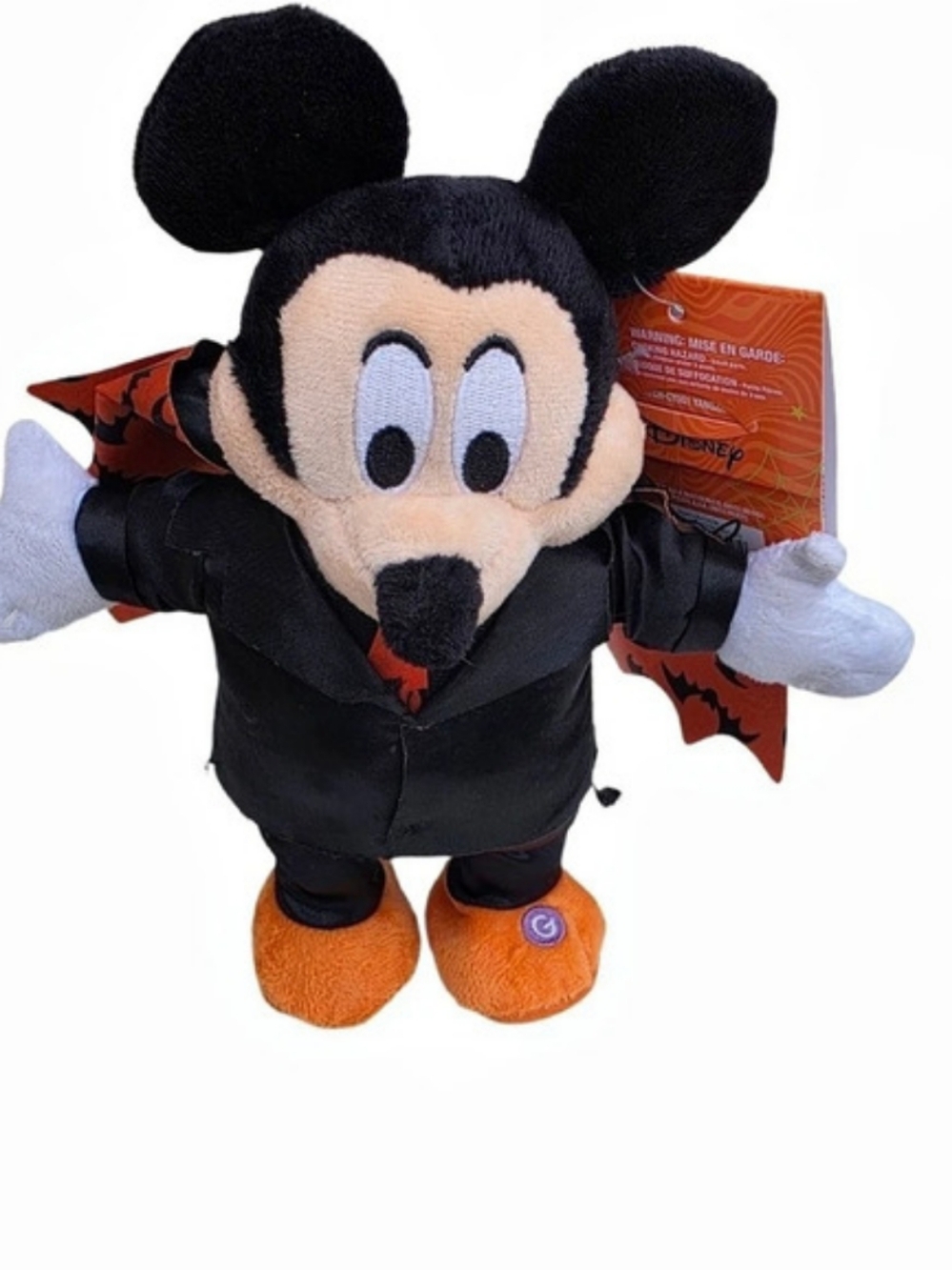 Disney Mickey Mouse Waddler/Dandineur “They Don't Scare Me” Plush Halloween Move